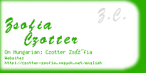 zsofia czotter business card